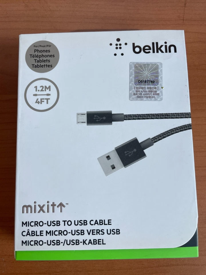 [BELKIN] MIXIT Metallic Micro-USB to USB ChargeSync Cable,F2CU021bt04 - Black - Image 4 of 4