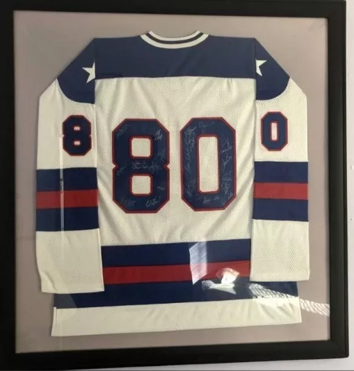 Lot Detail - Miracle On Ice USA 1980 Olympic Team Signed Jersey w/21  Signatures Including Herb Brooks