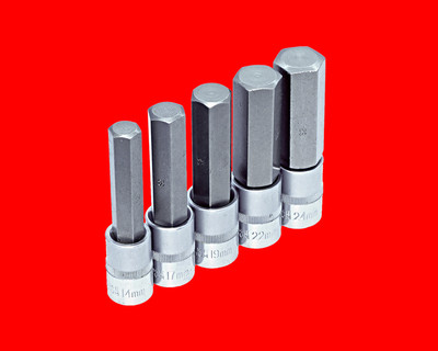 5 x Innensechskant 1/2'' Stecknuss 14 17 19 22 24 mm XXL Für Inbus Schraube C6921