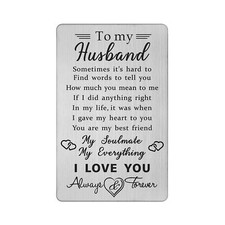 To My Husband Wallet Card Gift from Wife for Him Husband Wedding Anniversary