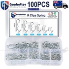 <!--F#f_0-->100PCS Carbon Steel R Clips Spring R-Shaped Hitch Cotter Hair Pin Assortment Kit<!--F/-->
