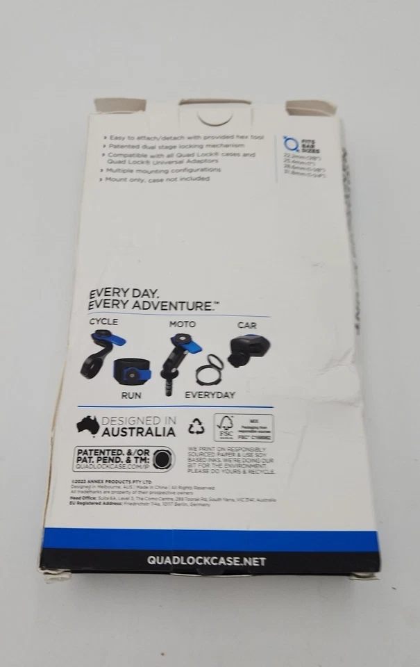 Motorcycle Handlebar Mount Quad Lock  Smartphone QLM-HBR New  - Image 2 of 4