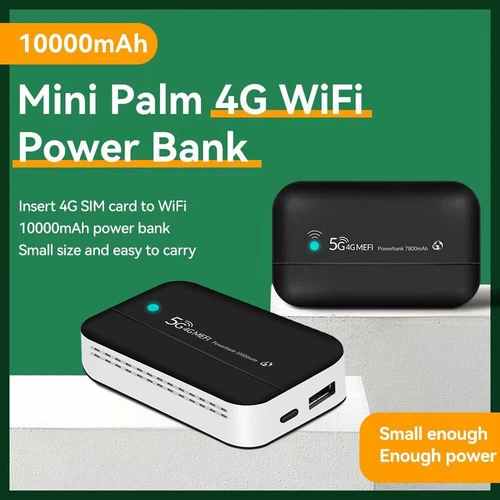 4G LTE Mobile Router 10000mAh Portable Power Bank WiFi for Outdoor Trip Internet - Picture 1 of 14