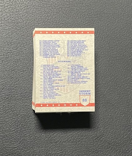 1991 Topps Desert Storm Complete Set 1-88. - Picture 2 of 2