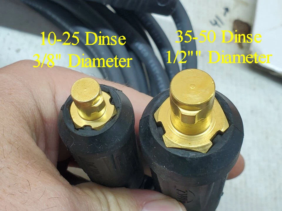 Abrazadera de tierra de 200 amperios cable de soldadura Dinse 3/8 - 1/2 10-25 35-70 bloqueo giratorio 20 pies Foto 4 de 4