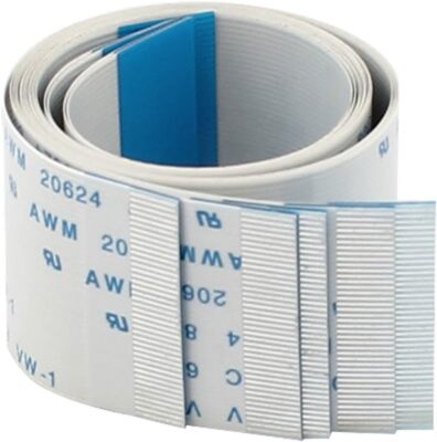 uxcell 40 Pin Flexible Flat Cable 0.5mm Pitch A Type FFC FPC White, Blue 