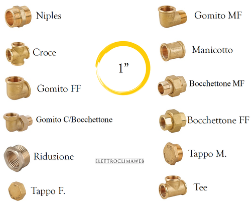 Raccordi Idraulici Ottone 10 Pezzi Raccordi In Ottone - Girevoli Per Gas, Carburante, Acqua E Aria 3/8 Barb X 1/4 NPT Maschio