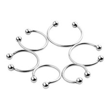 6pcs Metal Cock Rings Set Multi Size Nobbled Penis Rings Stainless Steel for Men