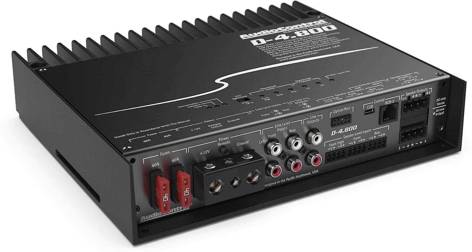 Автомобильный усилитель AudioControl D-4800 мощностью 125 Вт x 4 матричных DSP 110790₽