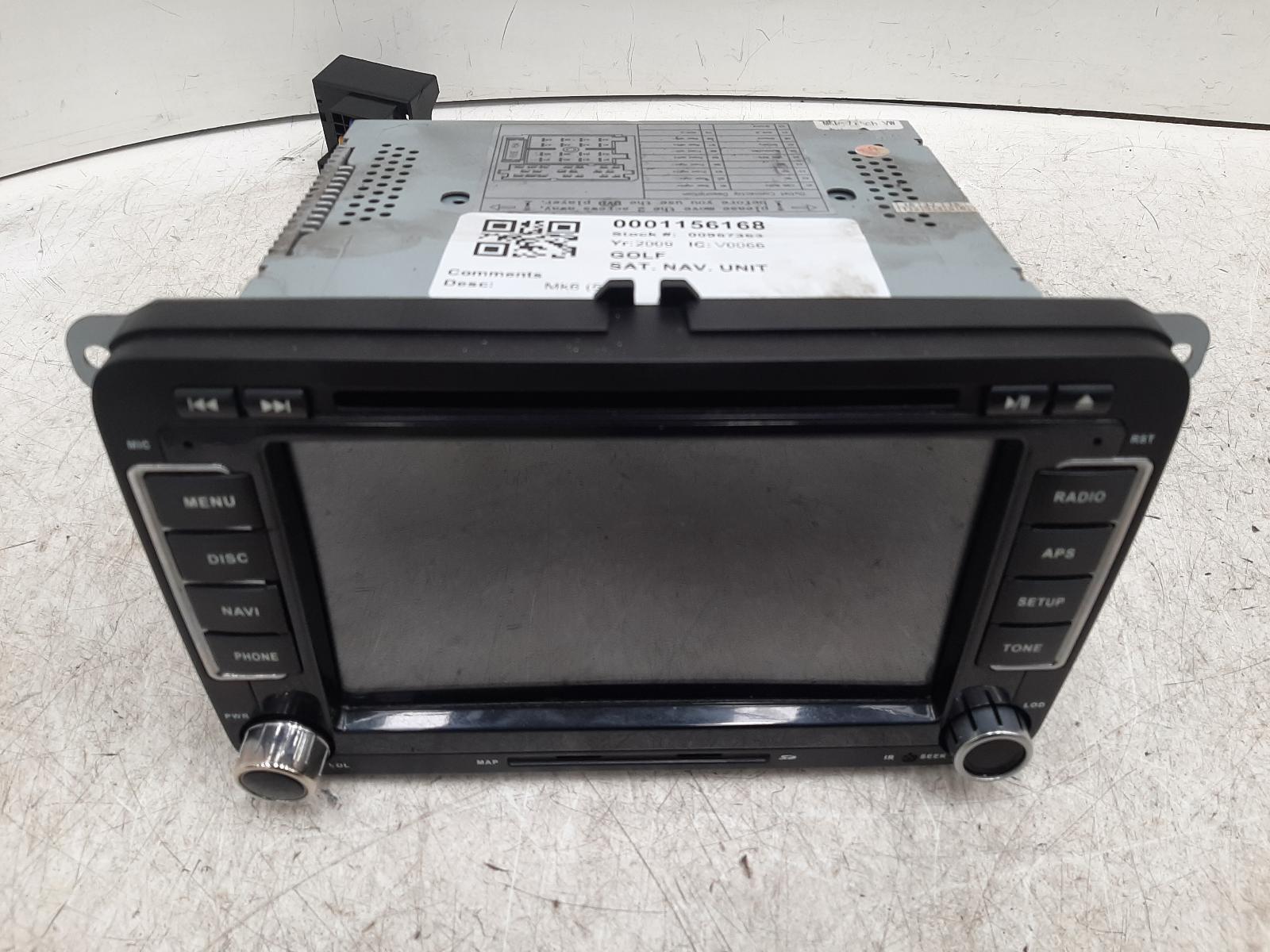 2009 VOLKSWAGEN GOLF Mk6 SAT. NAV. UNIT Satellite Navigation Head Unit