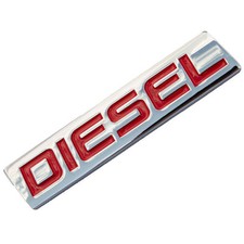 Chromered Metal Diesel Engine Motor Swap Emblem Badge For Trunk Hood Door