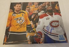 Shea Weber & P.K. Subban signed Canadiens/Predators 8x10 Photo w/GCG COA