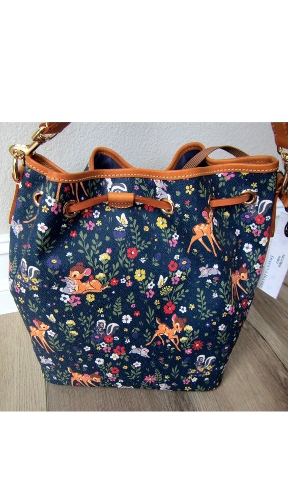 Disney Parks Dooney and Bourke 2023 Bambi Drawstring Purse Bag NEW WITH