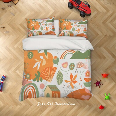 3D Abstract Plant Shape Quilt Cover Set Duvet Cover Bedding Pillowcases