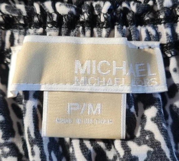 Abito donna MICHAEL KORS tubino lunghezza ginocchio Petti taglia PM nero bianco 146P