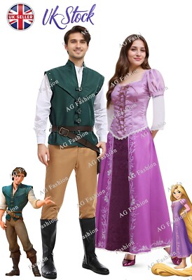 Flynn Rider Tangled Rapunzel Cosplay Kostüm Kostüm verworren Prinzessin Erwachsene