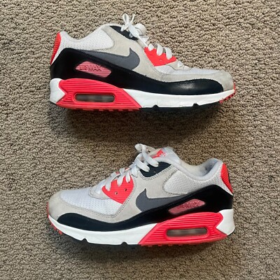 NIKE Air Max 90 Premium Mesh Infrared Sz Kids Youth Women's