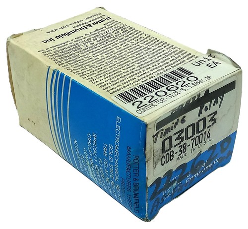 Potter & Brumfield CDB-38-70014 120VAC 10 A 0.1-10 Sec Delay-On Time Delay Relay