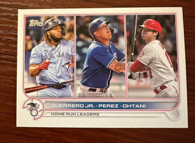 2022 Topps Series 1 AL 2021 HOME RUN LEADERS #48 GUERRERO JR 
