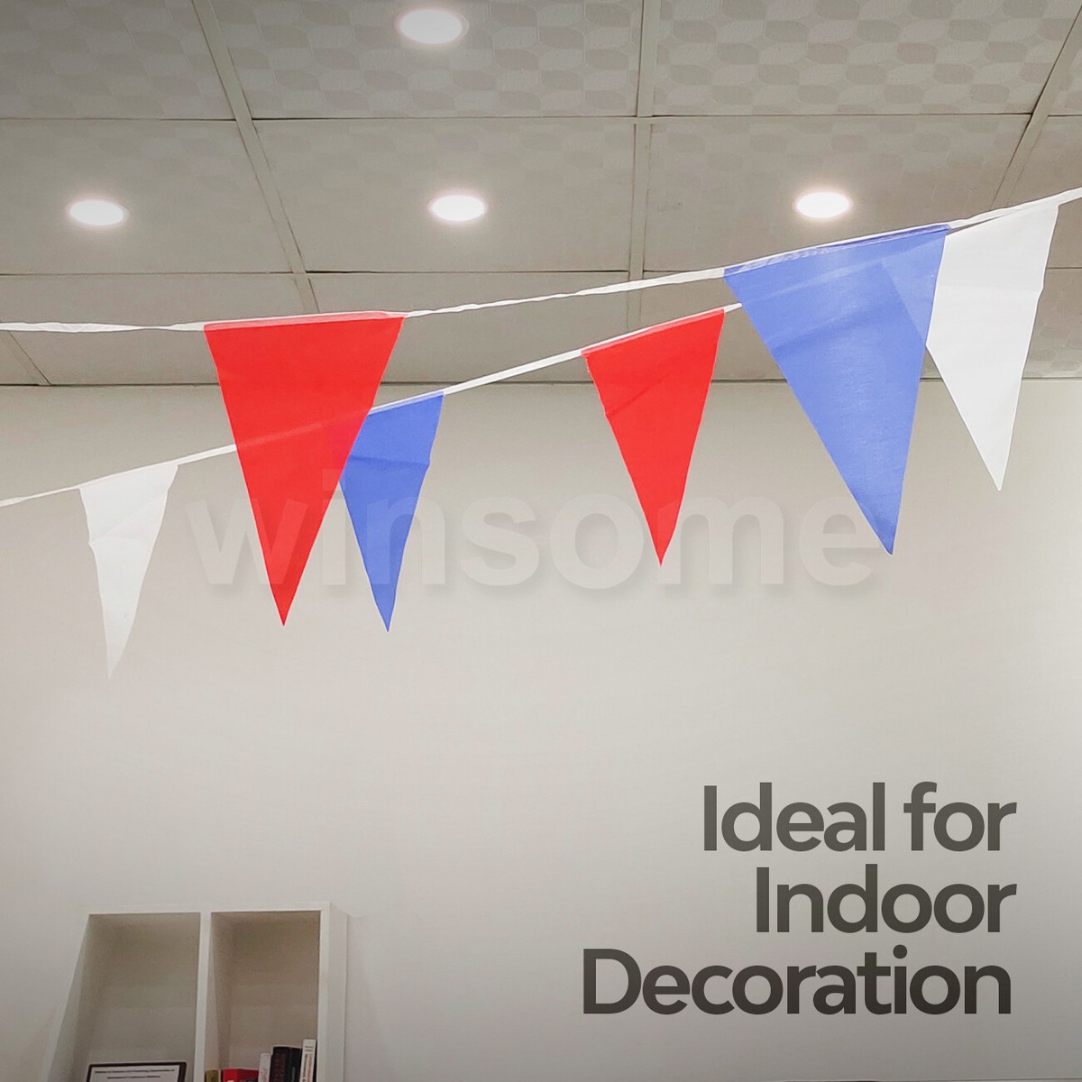 Union Jack Bunting Red White Blue 20 Flags VE Day Celebration Street Party 10m E - Foto 7