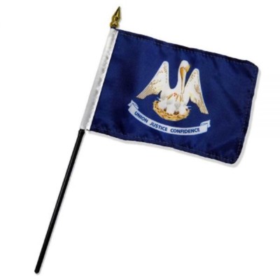 4x6 Louisiana Stick Flag Table Staff Desk Table