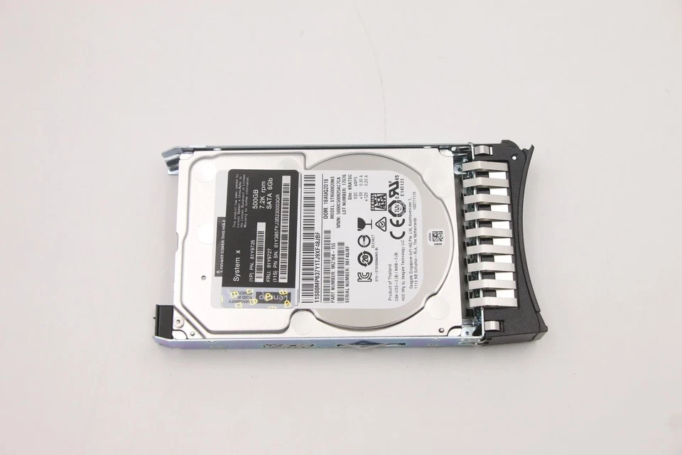 Lenovo 500GB 81Y9727 81Y9726 81Y3857 7.2K RPM 6Gb/s 2.5" SATA HDD Hard Drive - Image 3 of 4