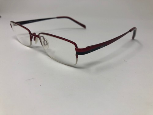 ESPRIT HALF RIMLESS Eyeglasses Frame EL9239 50-18-135 Red Black KB26