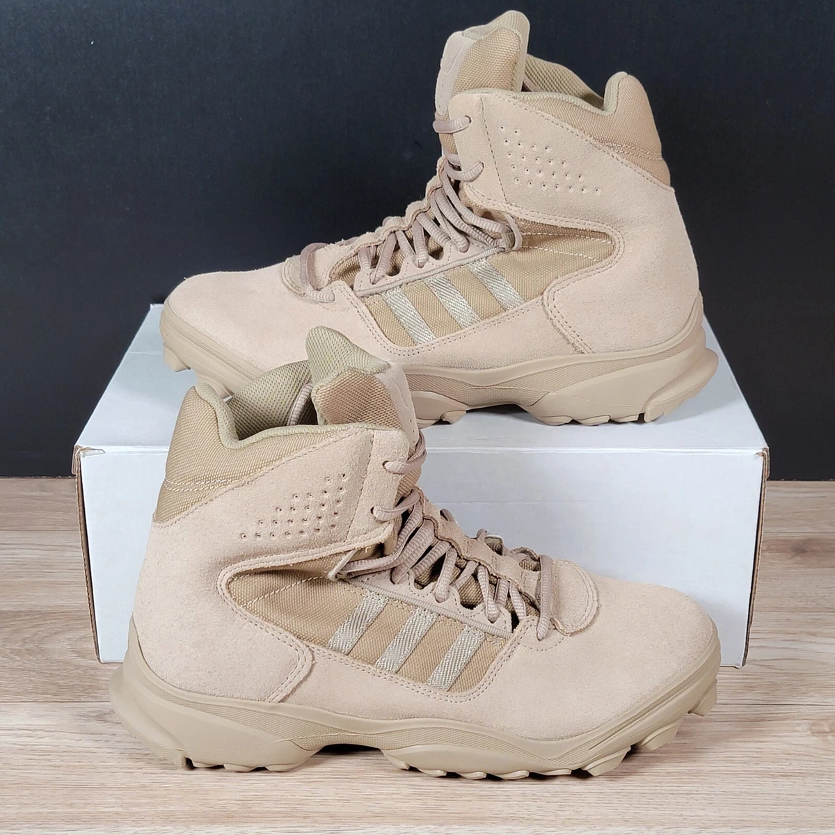 predicción Propuesta dispersión adidas GSG-9.3.E Tactical Combat Boots Mens Size 7.5 Hiking Beige Tan  GZ6114 | eBay