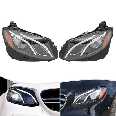 W213 LED Headlights Assembly Headlamps Left+Right For 2017-2020 Mercedes E-Class