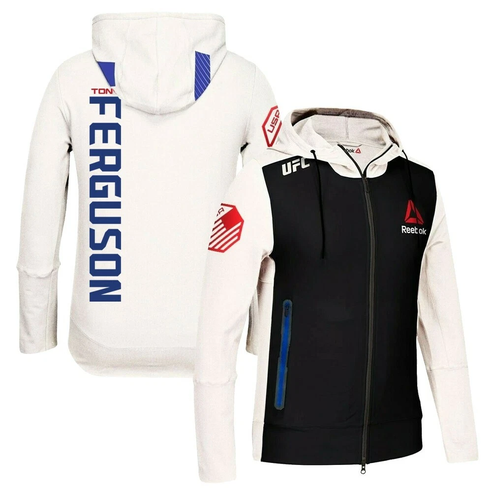 Tony Ferguson Reebok UFC Fight Kit Full Zip Official ChalkWhite Walkout Hoodie