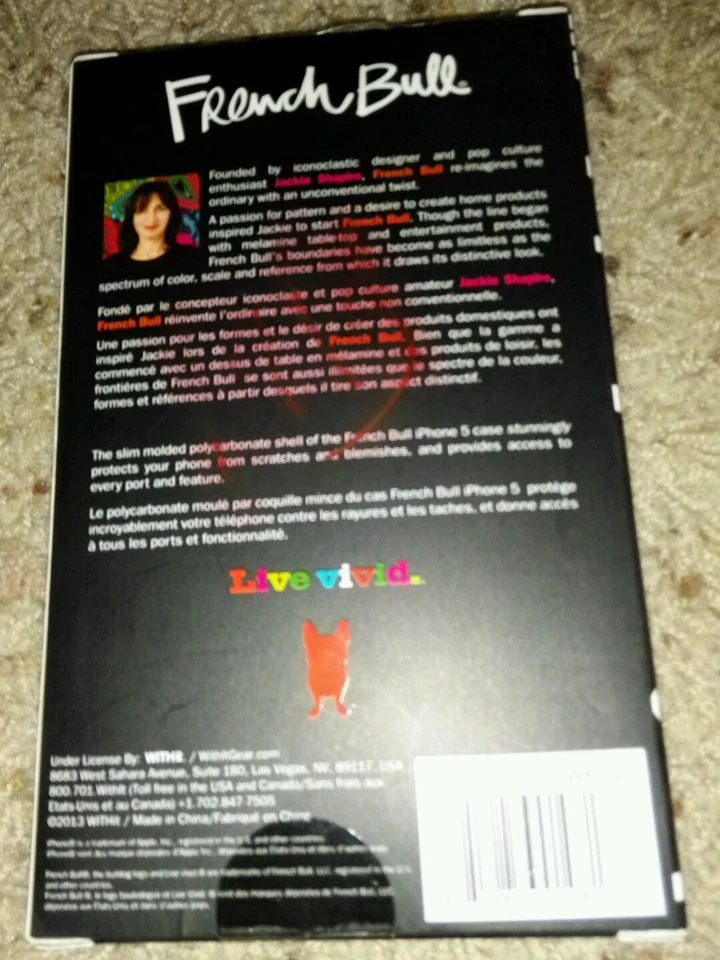 Funda rígida French Bull Vines para iPhone 5 5s diseño negro blanco Foto 2 de 2