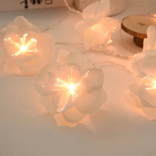 Plumeria Flower String Lights Battery Powered Durable for Christmas Decoration - Picture 7 of 28