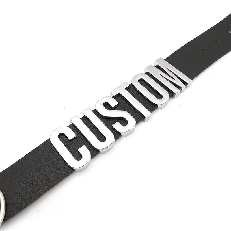Leather Choker Collar Custom Letter Necklaces For Women Men YES DADDY Leather choker collar custom letter necklaces for women men yes daddy