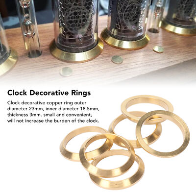 6Pcs IN 14 Nixie Tubes Copper Ring DIY Clock Decorative Rings For IN 14 Nixi NGF