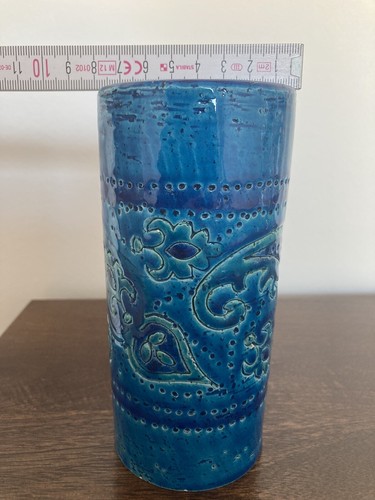 Bitossi Alondi Keramik Vase Italy Rimini pottery 60 er fat lava vintage - Bild 9 von 9