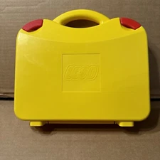 LEGO Yellow & Red Plastic Carrying Case Storage Box With Dividers