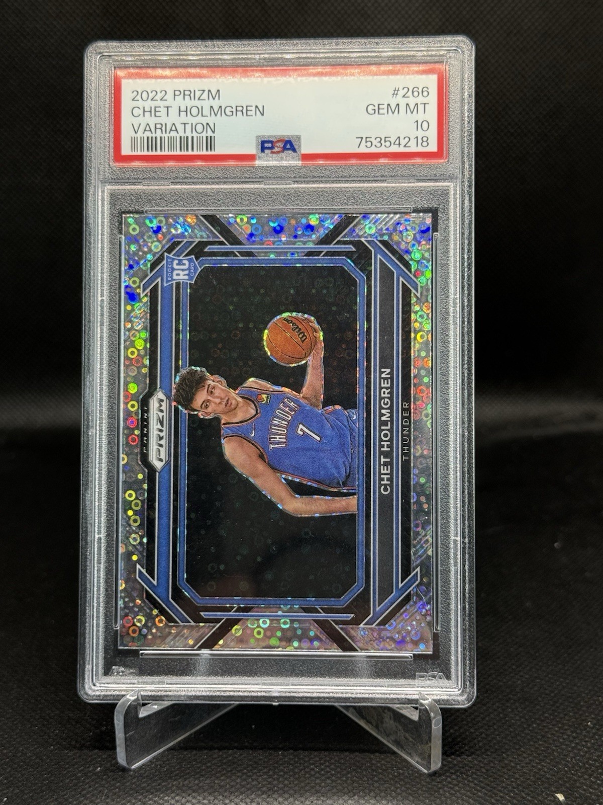2022-23 Chet Holmgren Panini Prizm Fast Break Variation Rookie #266 PSA 10
