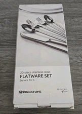Kingstone 20 Piece Stainless Steel Flatware Set. Free Shipping.