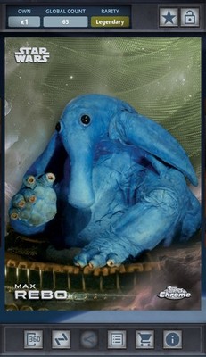 Max Rebo - Green Wave 99cc Legendary - Star Wars Card Trader Topps Chrome