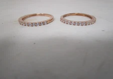 Diamonique four rings size 9.5 simulated diamonds