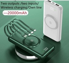 POWER BANK 20000MAH WIRELESS UNIVERSALE CARICATORE CON RICARICA RAPIDA Qi 5 USB