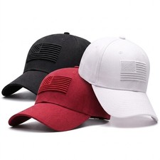 USA American Flag Hat Embroidered Tactical Military Dad Cap Adjustable 2PK
