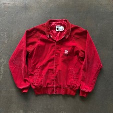 Vintage K Brand Corduroy Jacket USA Made Red Phillips 66 Western Snap Workwear M