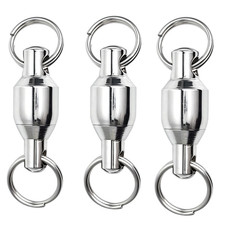 50/100pcs Heavy Duty Ball Bearing Rolling Swivels 8LB-55LB Stainless Sea Rings