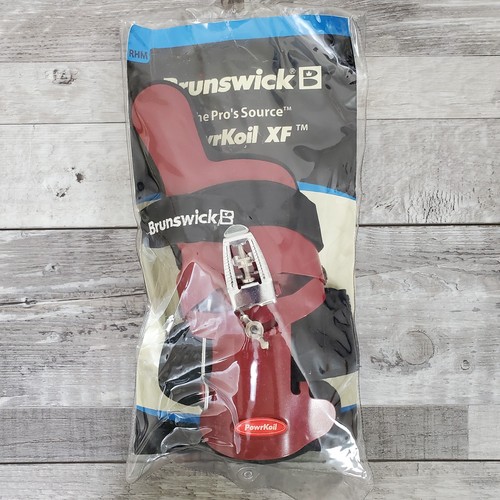 FOR NICK-HUDS Brunswick “PowrKoil XF” Red Bowling Wrist Support - Right Hand - M