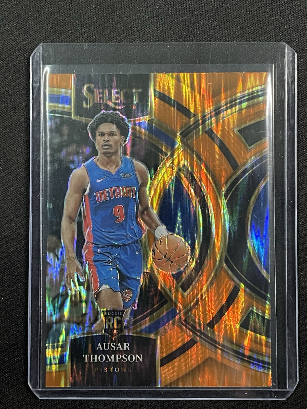 2023-24 Panini Select - Premier Level Ausar Thompson #128 Orange Flash Prizm...
