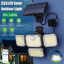 333 LED Solar Lights Outdoor 3000LM Waterproof Motion Sensor Security Wall Lamp