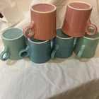 Set of 6-3 Colors  of Fiestaware 12oz ring handle Mugs