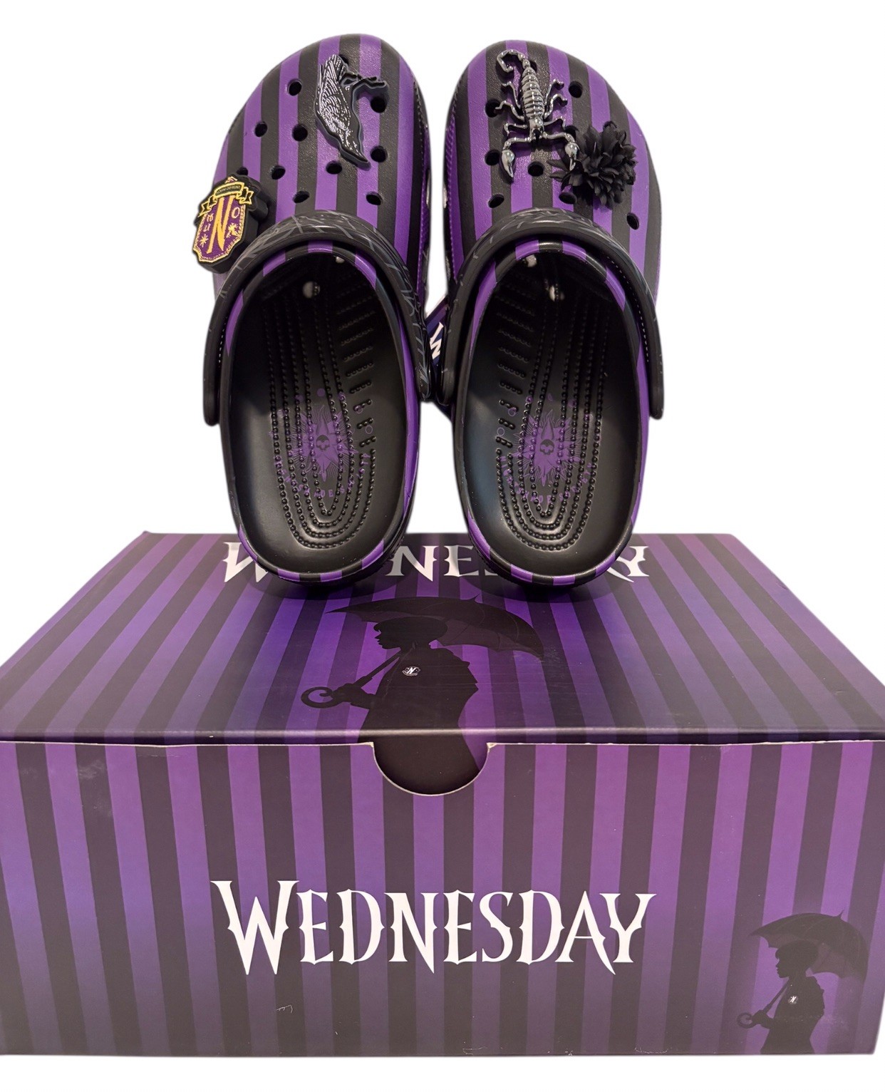 Crocs Wednesday Nevermore Academy Classic Clog Womens 9