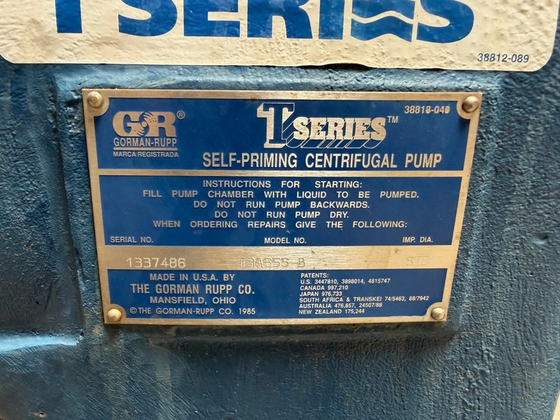 Gorman‑Rupp Self‑Priming Centrifugal Pump COVER INCLUDED T3A65S‑B HALLOW